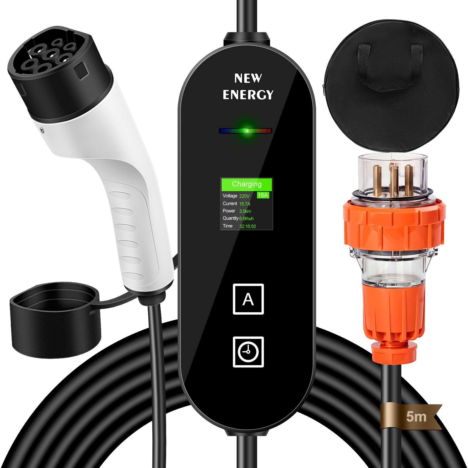 Portable Ev Charger 32A Type 2 Cee Plug - Stasiun Pengisi Daya EV Portabel dengan