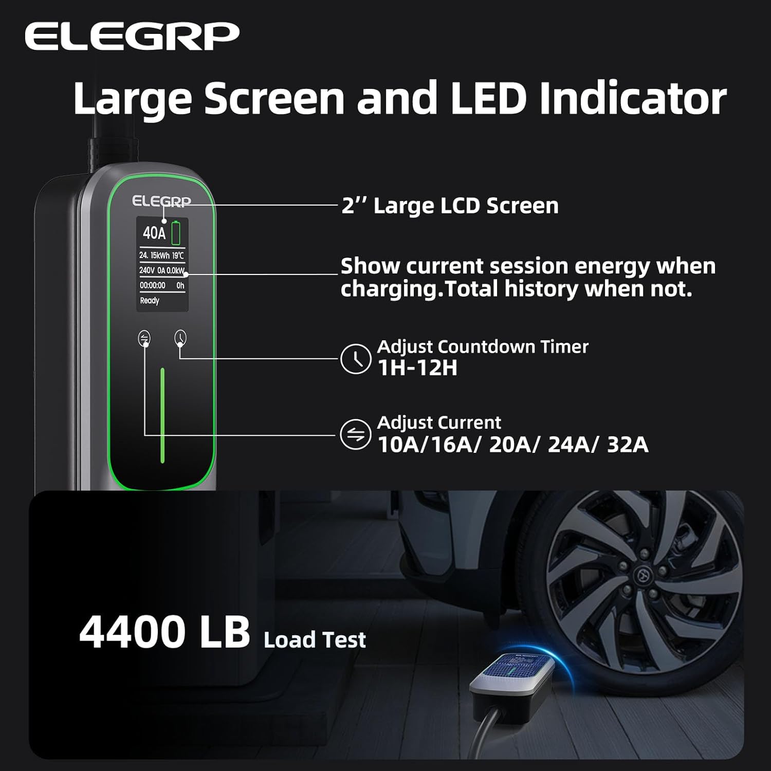 ELEGRP 32 Amp Pengisi Daya Ken - Portable Ev Charger ulasan dan harga