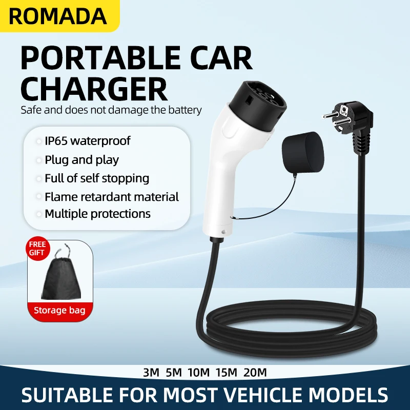 ROMADA 3.5KW 16A Pengisi Daya  - Ev Charger Adapter ulasan dan harga